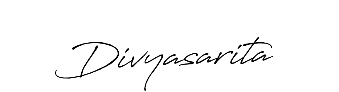 Create a beautiful signature design for name Divyasarita. With this signature (Antro_Vectra_Bolder) fonts, you can make a handwritten signature for free. Divyasarita signature style 7 images and pictures png