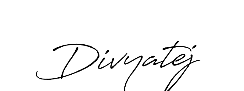 Create a beautiful signature design for name Divyatej. With this signature (Antro_Vectra_Bolder) fonts, you can make a handwritten signature for free. Divyatej signature style 7 images and pictures png