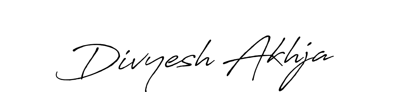 Also we have Divyesh Akhja name is the best signature style. Create professional handwritten signature collection using Antro_Vectra_Bolder autograph style. Divyesh Akhja signature style 7 images and pictures png