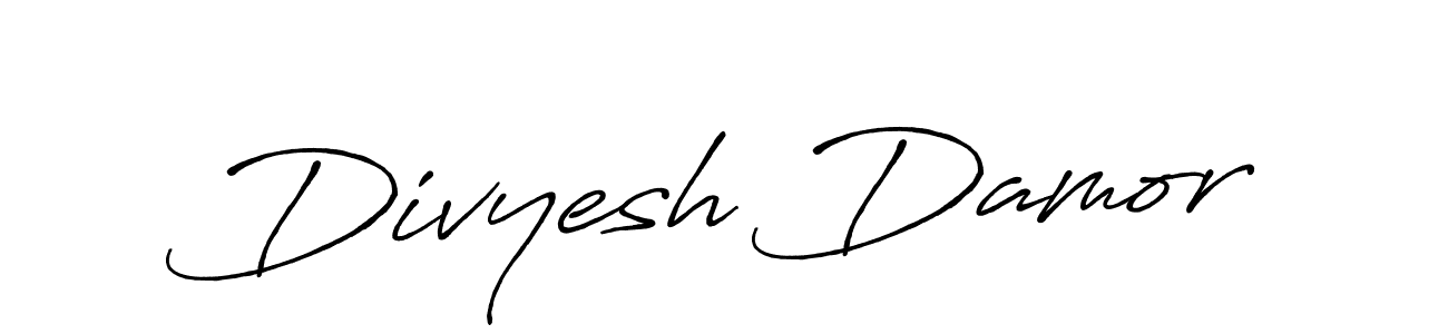 Also You can easily find your signature by using the search form. We will create Divyesh Damor name handwritten signature images for you free of cost using Antro_Vectra_Bolder sign style. Divyesh Damor signature style 7 images and pictures png