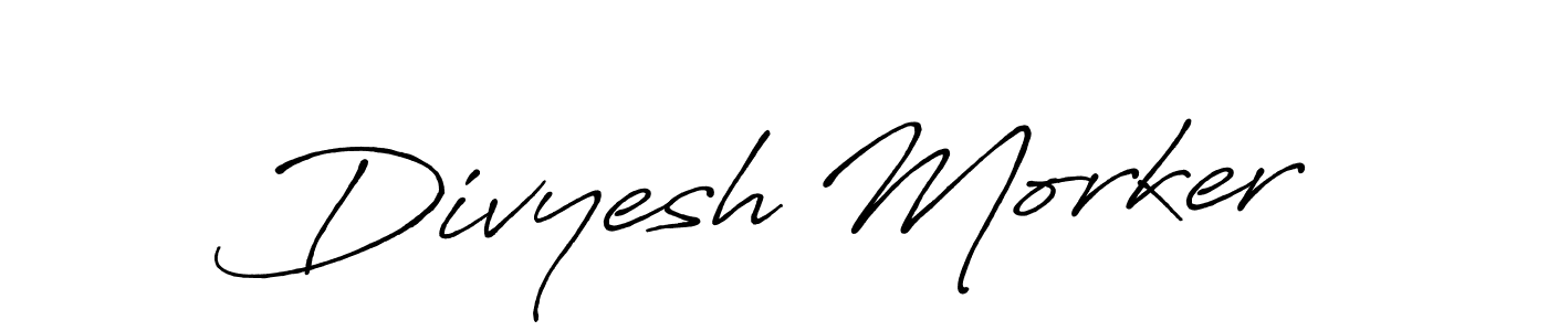 if you are searching for the best signature style for your name Divyesh Morker. so please give up your signature search. here we have designed multiple signature styles  using Antro_Vectra_Bolder. Divyesh Morker signature style 7 images and pictures png