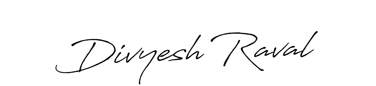 Design your own signature with our free online signature maker. With this signature software, you can create a handwritten (Antro_Vectra_Bolder) signature for name Divyesh Raval. Divyesh Raval signature style 7 images and pictures png