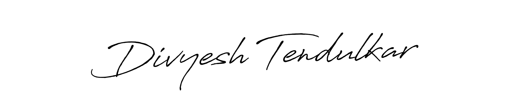 Also we have Divyesh Tendulkar name is the best signature style. Create professional handwritten signature collection using Antro_Vectra_Bolder autograph style. Divyesh Tendulkar signature style 7 images and pictures png