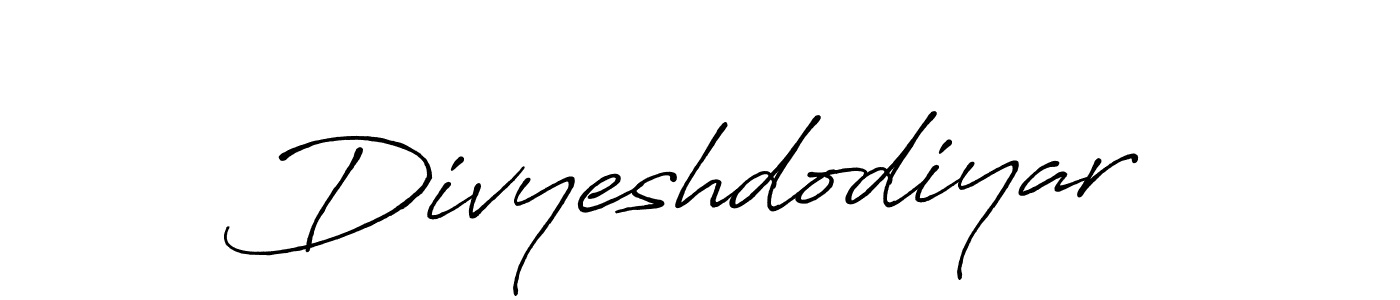 Make a beautiful signature design for name Divyeshdodiyar. With this signature (Antro_Vectra_Bolder) style, you can create a handwritten signature for free. Divyeshdodiyar signature style 7 images and pictures png