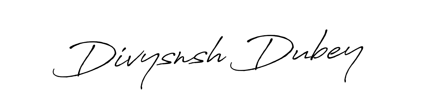 Create a beautiful signature design for name Divysnsh Dubey. With this signature (Antro_Vectra_Bolder) fonts, you can make a handwritten signature for free. Divysnsh Dubey signature style 7 images and pictures png