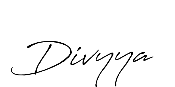 Make a beautiful signature design for name Divyya. With this signature (Antro_Vectra_Bolder) style, you can create a handwritten signature for free. Divyya signature style 7 images and pictures png