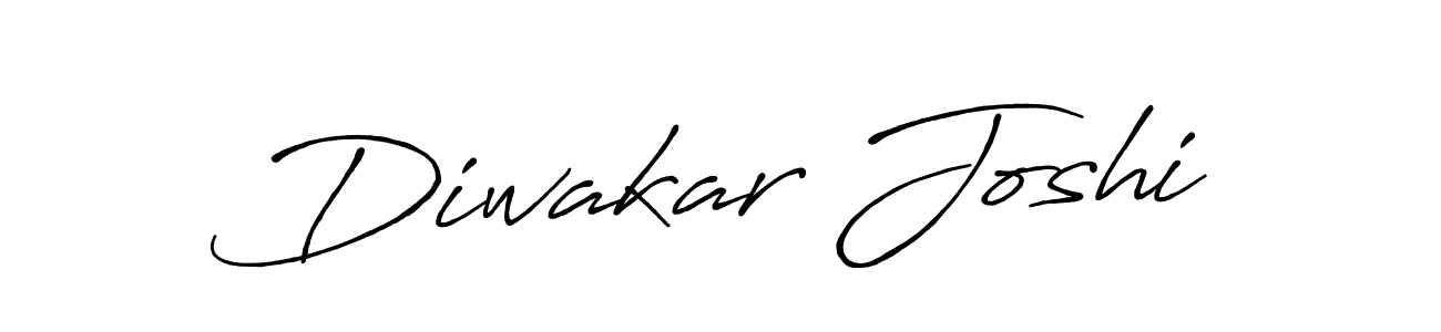 Create a beautiful signature design for name Diwakar Joshi. With this signature (Antro_Vectra_Bolder) fonts, you can make a handwritten signature for free. Diwakar Joshi signature style 7 images and pictures png