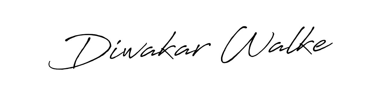 Create a beautiful signature design for name Diwakar Walke. With this signature (Antro_Vectra_Bolder) fonts, you can make a handwritten signature for free. Diwakar Walke signature style 7 images and pictures png