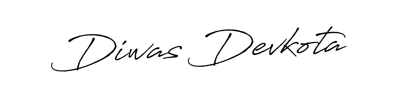 Make a beautiful signature design for name Diwas Devkota. With this signature (Antro_Vectra_Bolder) style, you can create a handwritten signature for free. Diwas Devkota signature style 7 images and pictures png