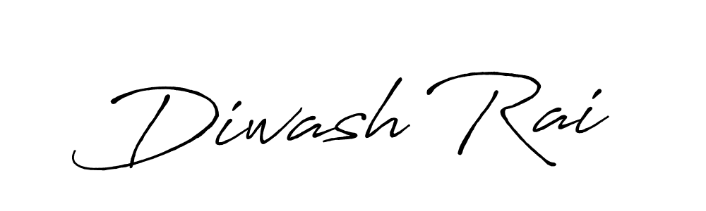 How to make Diwash Rai name signature. Use Antro_Vectra_Bolder style for creating short signs online. This is the latest handwritten sign. Diwash Rai signature style 7 images and pictures png