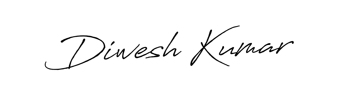 Create a beautiful signature design for name Diwesh Kumar. With this signature (Antro_Vectra_Bolder) fonts, you can make a handwritten signature for free. Diwesh Kumar signature style 7 images and pictures png