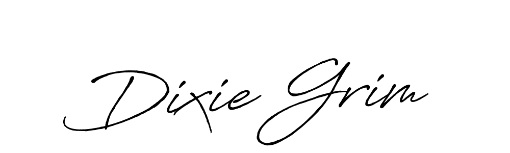 Make a beautiful signature design for name Dixie Grim. With this signature (Antro_Vectra_Bolder) style, you can create a handwritten signature for free. Dixie Grim signature style 7 images and pictures png