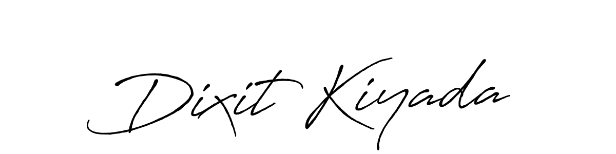 Make a beautiful signature design for name Dixit Kiyada. With this signature (Antro_Vectra_Bolder) style, you can create a handwritten signature for free. Dixit Kiyada signature style 7 images and pictures png
