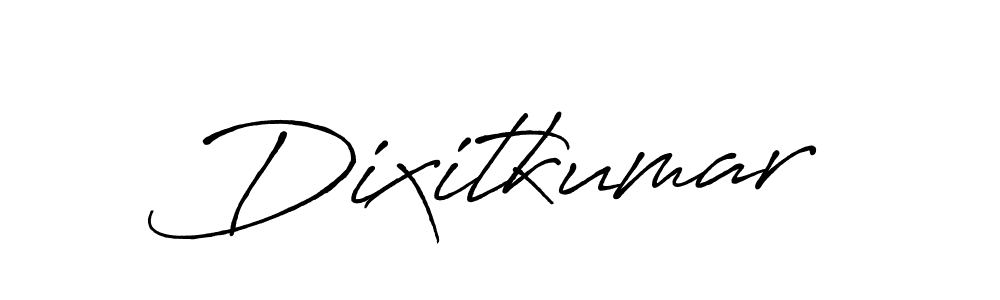 How to make Dixitkumar name signature. Use Antro_Vectra_Bolder style for creating short signs online. This is the latest handwritten sign. Dixitkumar signature style 7 images and pictures png