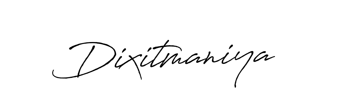 Make a beautiful signature design for name Dixitmaniya. With this signature (Antro_Vectra_Bolder) style, you can create a handwritten signature for free. Dixitmaniya signature style 7 images and pictures png