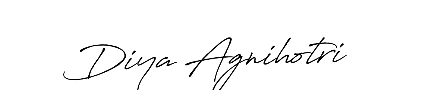 How to make Diya Agnihotri signature? Antro_Vectra_Bolder is a professional autograph style. Create handwritten signature for Diya Agnihotri name. Diya Agnihotri signature style 7 images and pictures png