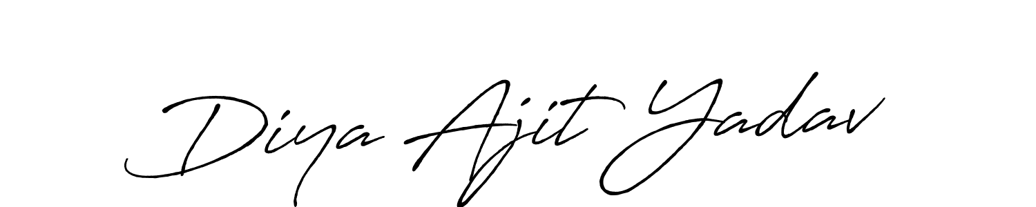 Also we have Diya Ajit Yadav name is the best signature style. Create professional handwritten signature collection using Antro_Vectra_Bolder autograph style. Diya Ajit Yadav signature style 7 images and pictures png