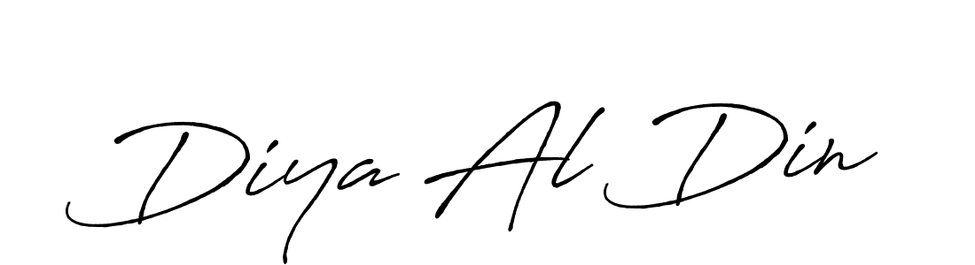 Design your own signature with our free online signature maker. With this signature software, you can create a handwritten (Antro_Vectra_Bolder) signature for name Diya Al Din. Diya Al Din signature style 7 images and pictures png