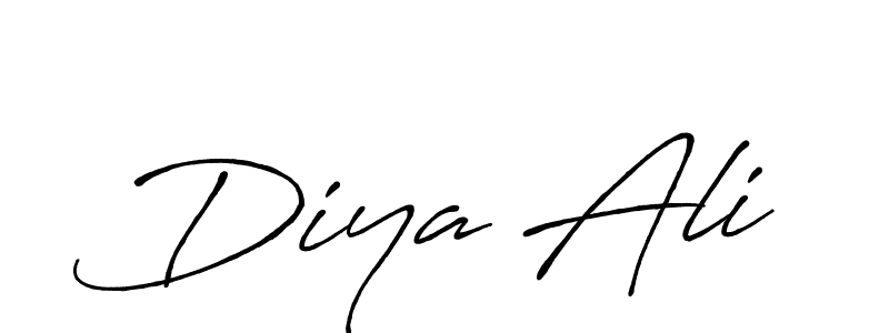 You should practise on your own different ways (Antro_Vectra_Bolder) to write your name (Diya Ali) in signature. don't let someone else do it for you. Diya Ali signature style 7 images and pictures png