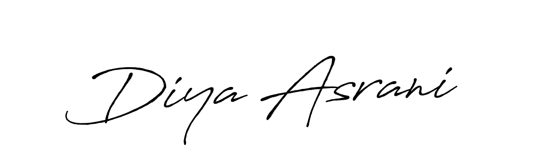 It looks lik you need a new signature style for name Diya Asrani. Design unique handwritten (Antro_Vectra_Bolder) signature with our free signature maker in just a few clicks. Diya Asrani signature style 7 images and pictures png