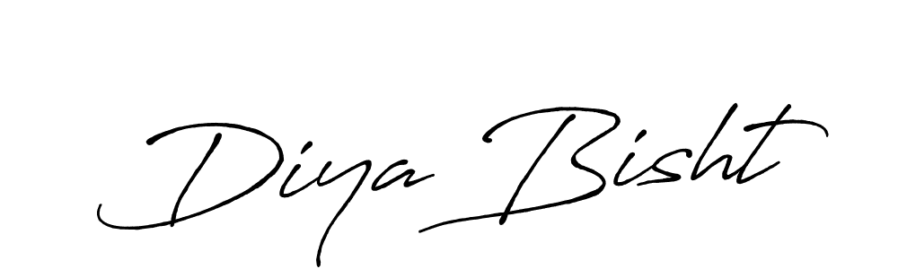 Create a beautiful signature design for name Diya Bisht. With this signature (Antro_Vectra_Bolder) fonts, you can make a handwritten signature for free. Diya Bisht signature style 7 images and pictures png