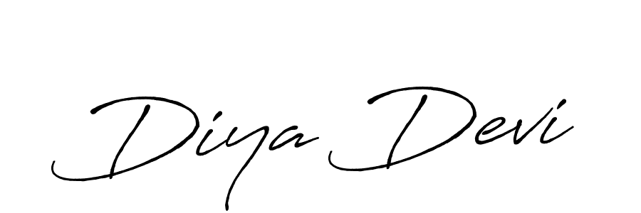 The best way (Antro_Vectra_Bolder) to make a short signature is to pick only two or three words in your name. The name Diya Devi include a total of six letters. For converting this name. Diya Devi signature style 7 images and pictures png