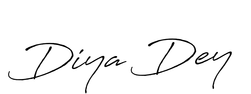 Create a beautiful signature design for name Diya Dey. With this signature (Antro_Vectra_Bolder) fonts, you can make a handwritten signature for free. Diya Dey signature style 7 images and pictures png