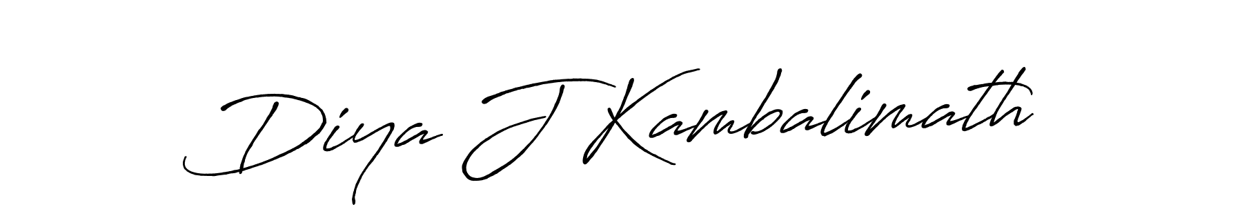 Use a signature maker to create a handwritten signature online. With this signature software, you can design (Antro_Vectra_Bolder) your own signature for name Diya J Kambalimath. Diya J Kambalimath signature style 7 images and pictures png