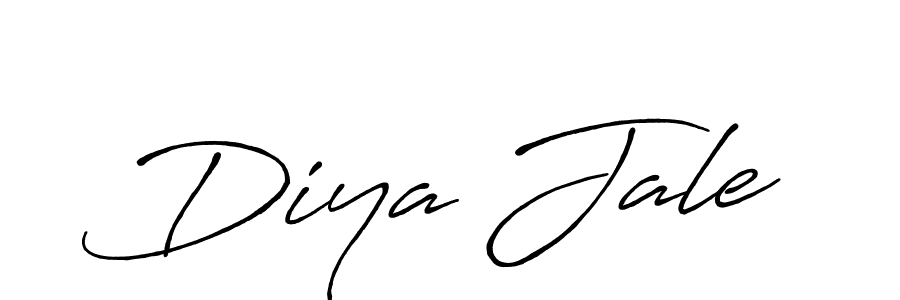Create a beautiful signature design for name Diya Jale. With this signature (Antro_Vectra_Bolder) fonts, you can make a handwritten signature for free. Diya Jale signature style 7 images and pictures png