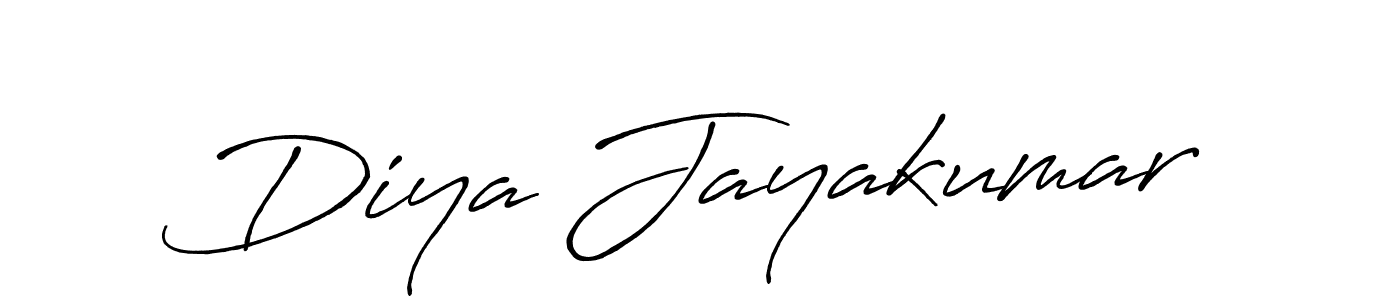 Diya Jayakumar stylish signature style. Best Handwritten Sign (Antro_Vectra_Bolder) for my name. Handwritten Signature Collection Ideas for my name Diya Jayakumar. Diya Jayakumar signature style 7 images and pictures png