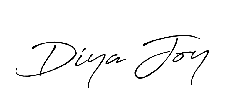Create a beautiful signature design for name Diya Joy. With this signature (Antro_Vectra_Bolder) fonts, you can make a handwritten signature for free. Diya Joy signature style 7 images and pictures png
