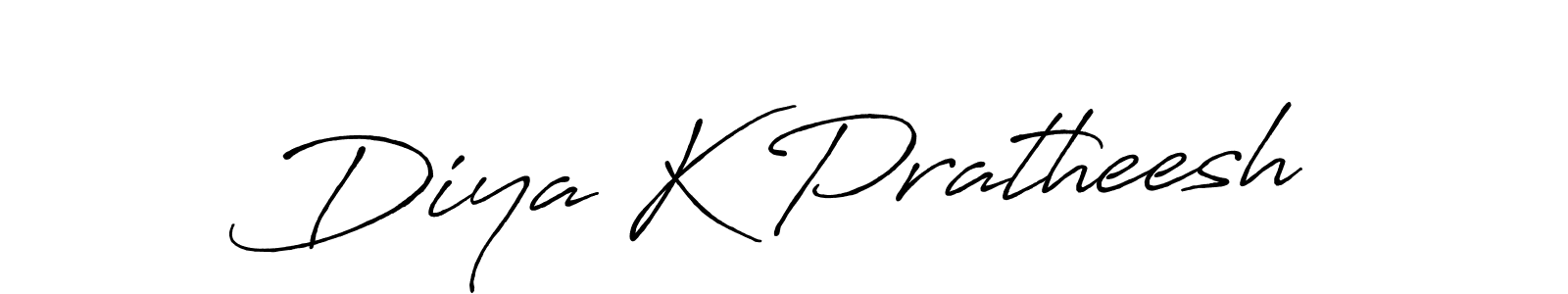 Also we have Diya K Pratheesh name is the best signature style. Create professional handwritten signature collection using Antro_Vectra_Bolder autograph style. Diya K Pratheesh signature style 7 images and pictures png