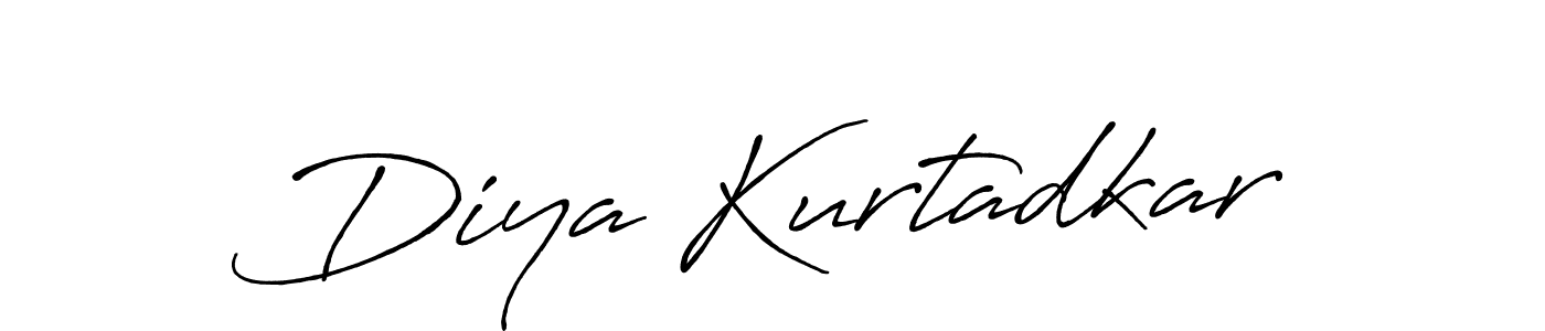Antro_Vectra_Bolder is a professional signature style that is perfect for those who want to add a touch of class to their signature. It is also a great choice for those who want to make their signature more unique. Get Diya Kurtadkar name to fancy signature for free. Diya Kurtadkar signature style 7 images and pictures png