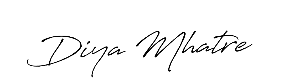 Also we have Diya Mhatre name is the best signature style. Create professional handwritten signature collection using Antro_Vectra_Bolder autograph style. Diya Mhatre signature style 7 images and pictures png