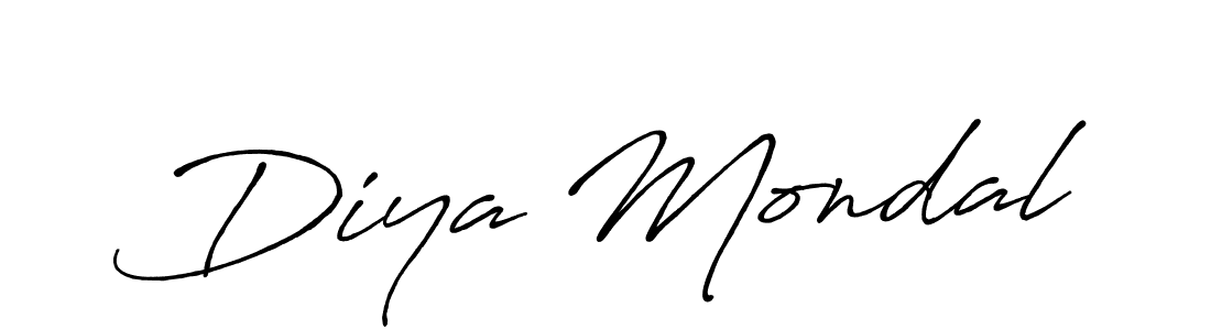 Diya Mondal stylish signature style. Best Handwritten Sign (Antro_Vectra_Bolder) for my name. Handwritten Signature Collection Ideas for my name Diya Mondal. Diya Mondal signature style 7 images and pictures png