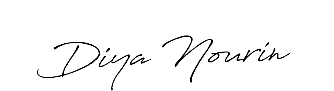 Design your own signature with our free online signature maker. With this signature software, you can create a handwritten (Antro_Vectra_Bolder) signature for name Diya Nourin. Diya Nourin signature style 7 images and pictures png