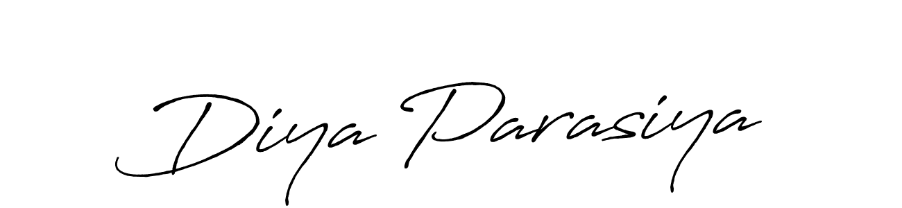 Similarly Antro_Vectra_Bolder is the best handwritten signature design. Signature creator online .You can use it as an online autograph creator for name Diya Parasiya. Diya Parasiya signature style 7 images and pictures png