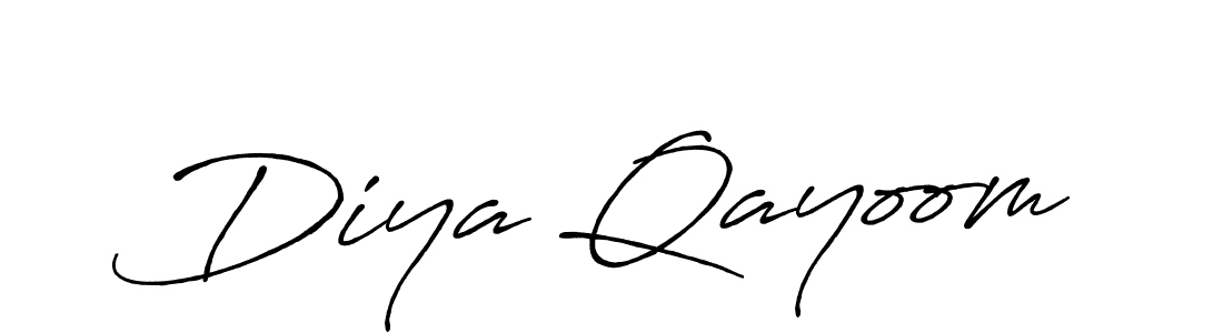 Once you've used our free online signature maker to create your best signature Antro_Vectra_Bolder style, it's time to enjoy all of the benefits that Diya Qayoom name signing documents. Diya Qayoom signature style 7 images and pictures png