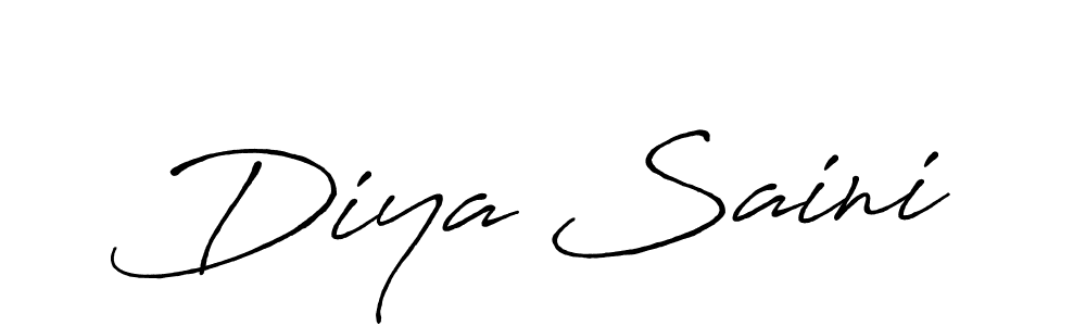 Diya Saini stylish signature style. Best Handwritten Sign (Antro_Vectra_Bolder) for my name. Handwritten Signature Collection Ideas for my name Diya Saini. Diya Saini signature style 7 images and pictures png