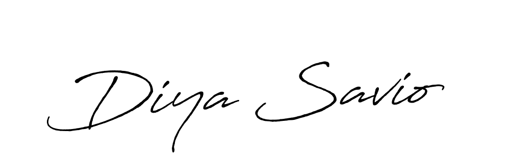 How to make Diya Savio signature? Antro_Vectra_Bolder is a professional autograph style. Create handwritten signature for Diya Savio name. Diya Savio signature style 7 images and pictures png