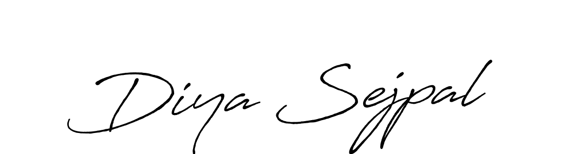 Create a beautiful signature design for name Diya Sejpal. With this signature (Antro_Vectra_Bolder) fonts, you can make a handwritten signature for free. Diya Sejpal signature style 7 images and pictures png