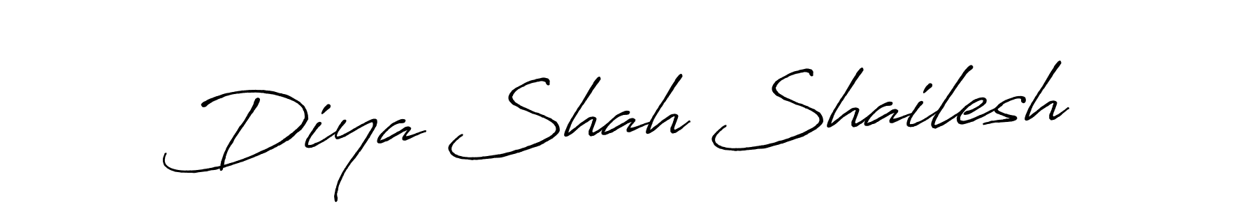 Design your own signature with our free online signature maker. With this signature software, you can create a handwritten (Antro_Vectra_Bolder) signature for name Diya Shah Shailesh. Diya Shah Shailesh signature style 7 images and pictures png