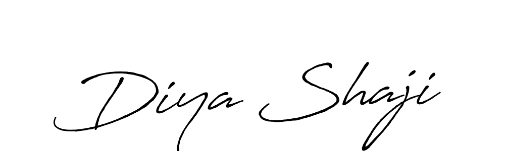 Diya Shaji stylish signature style. Best Handwritten Sign (Antro_Vectra_Bolder) for my name. Handwritten Signature Collection Ideas for my name Diya Shaji. Diya Shaji signature style 7 images and pictures png