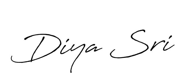 Make a beautiful signature design for name Diya Sri. With this signature (Antro_Vectra_Bolder) style, you can create a handwritten signature for free. Diya Sri signature style 7 images and pictures png