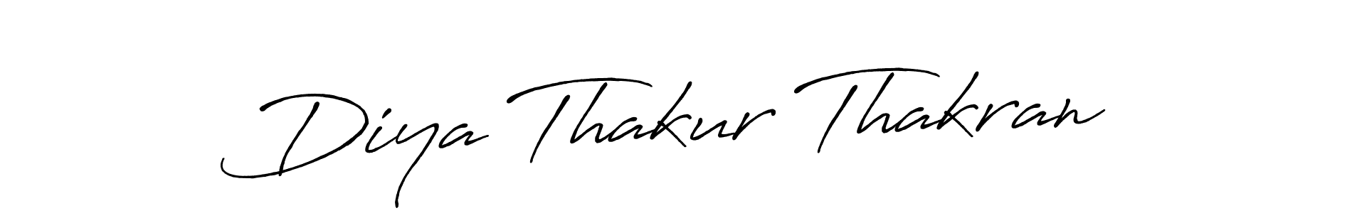 How to make Diya Thakur Thakran name signature. Use Antro_Vectra_Bolder style for creating short signs online. This is the latest handwritten sign. Diya Thakur Thakran signature style 7 images and pictures png