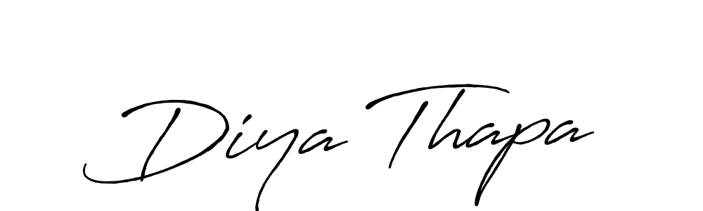 Antro_Vectra_Bolder is a professional signature style that is perfect for those who want to add a touch of class to their signature. It is also a great choice for those who want to make their signature more unique. Get Diya Thapa name to fancy signature for free. Diya Thapa signature style 7 images and pictures png