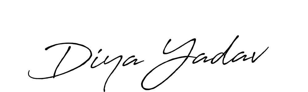The best way (Antro_Vectra_Bolder) to make a short signature is to pick only two or three words in your name. The name Diya Yadav include a total of six letters. For converting this name. Diya Yadav signature style 7 images and pictures png