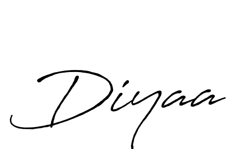 How to make Diyaa signature? Antro_Vectra_Bolder is a professional autograph style. Create handwritten signature for Diyaa name. Diyaa signature style 7 images and pictures png