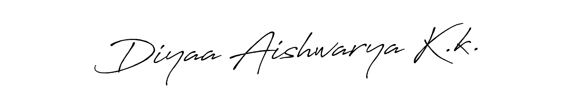 You can use this online signature creator to create a handwritten signature for the name Diyaa Aishwarya K.k.. This is the best online autograph maker. Diyaa Aishwarya K.k. signature style 7 images and pictures png