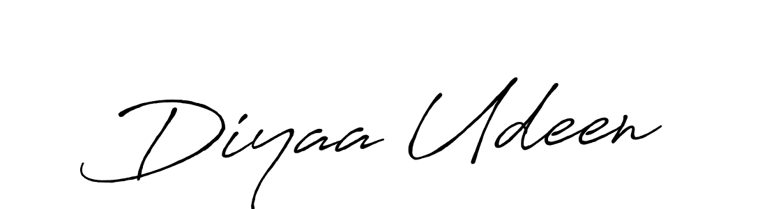 Also we have Diyaa Udeen name is the best signature style. Create professional handwritten signature collection using Antro_Vectra_Bolder autograph style. Diyaa Udeen signature style 7 images and pictures png